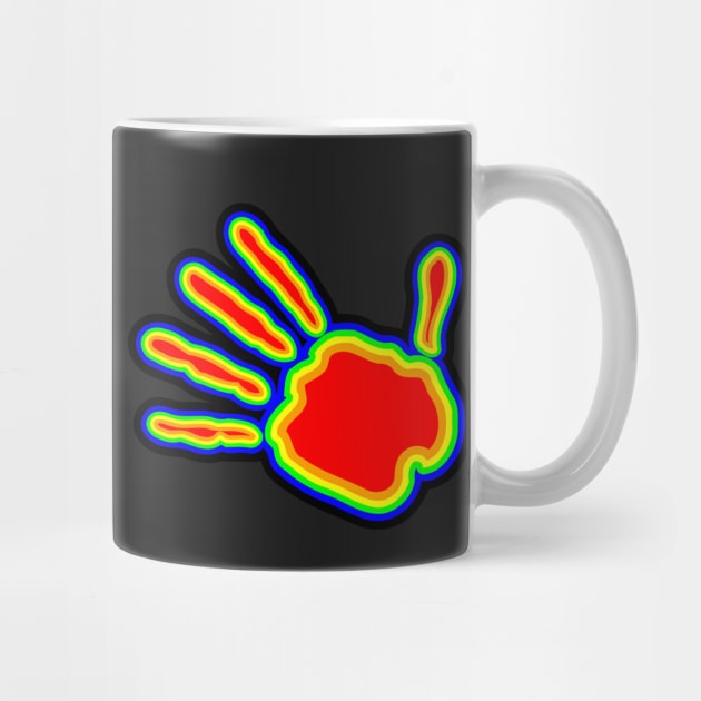 Thermal Hand Grab Print by CoreyUnlimited